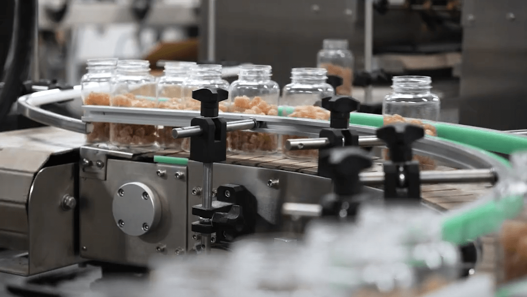 Gummies in production line