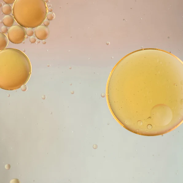 Yellow oil bubbles